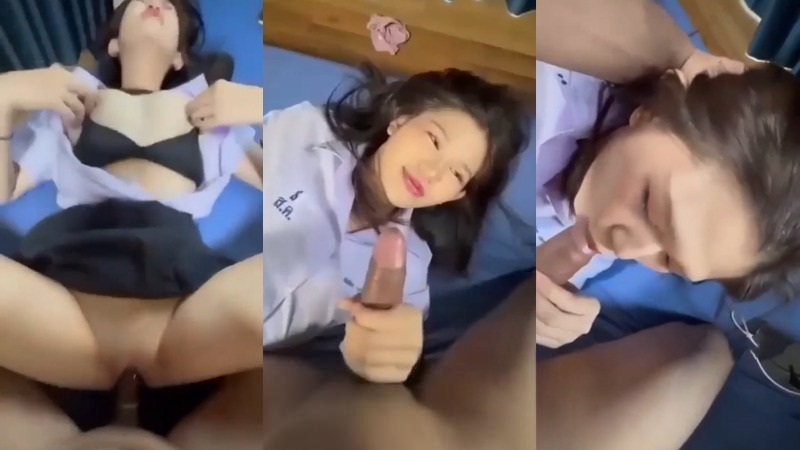 คลิปหลุด18+ นักเรียน น้องหมวย xxx สาวโดนเย็ดคาชุดนักเรียน ขาวเนียน