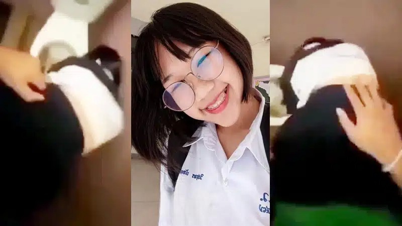 คลิปหลุดนักเรียน สาวแว่น สาวผมสั้น น้องหมวย หน้าตาดี น่าเย็ดมาก