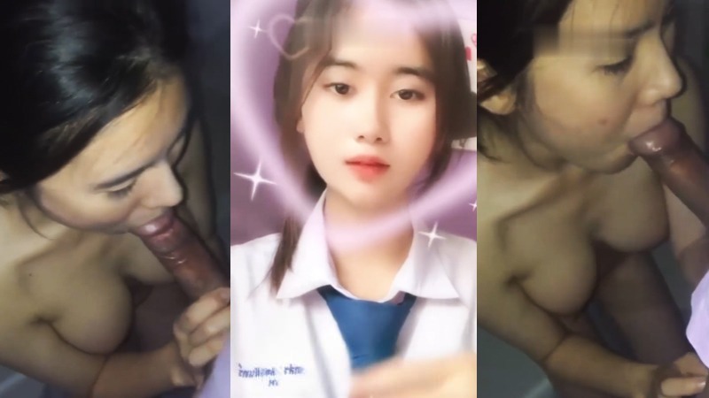 คลิปหลุดนักเรียน น้องนภสร นักเรียนไทย อมควยให้แฟน ดูดควยเสียวมาก