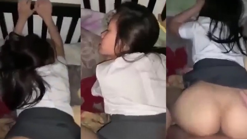 คลิปหลุดนักเรียน18+ สาวนักเรียนไทย โดนแฟนพามาเย็ดที่ห้องม่านรูด โดนเย็ดหีท่าหมา เสียวสุดๆ