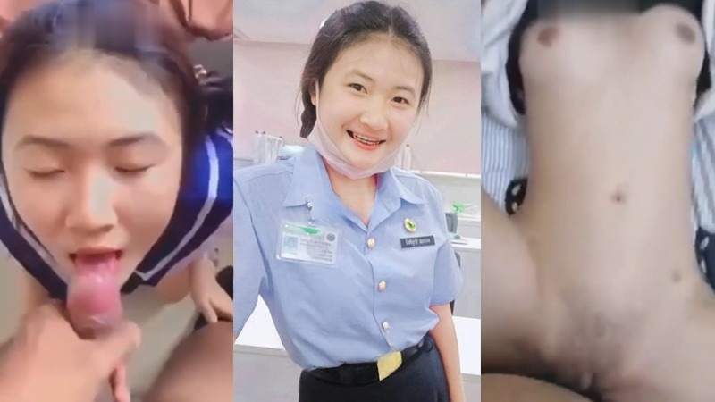 คลิปหลุดนักเรียน นักเรียนไทย หลุดจากกลุ่มลับ สาวพยาบาลเงี่ยนควย อมควยให้แฟนคาชุดพยาบาล